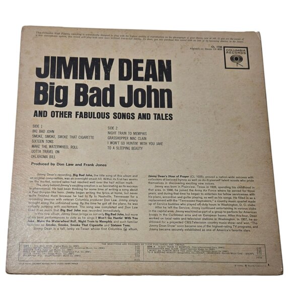 Jimmy Dean Big Bad John Vinyl Record Album AS IS Vintage Music - Picture 13 of 15